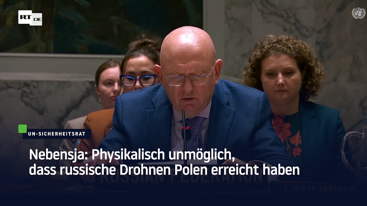 Nebensja: Physikalisch unmöglich, dass russische Drohnen Polen erreicht haben