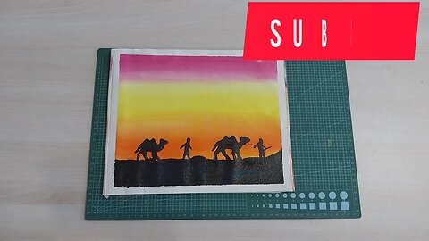 Sunset acrylic painting