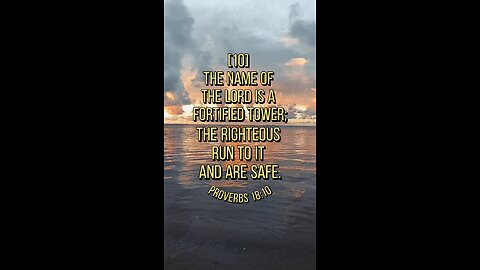 Proverbs 18:10 (NIV)