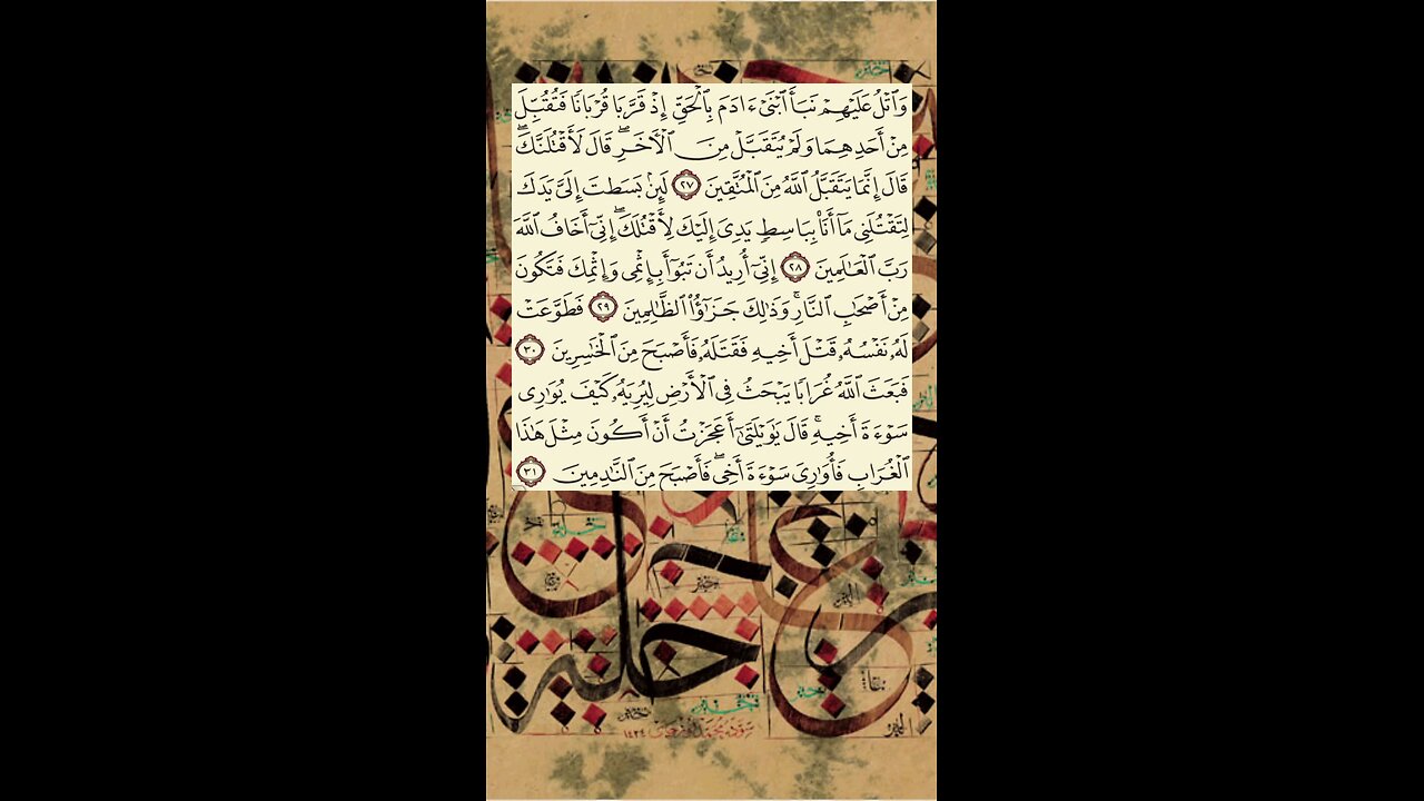 Recite to them the story of Adam's two sons, in truth..