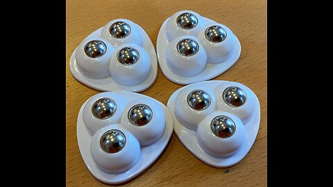 Self Adhesive Caster Wheels 360 Degree Swivel Mini Wheel Set Rollers Sliders 3 Stainless Steel Ball