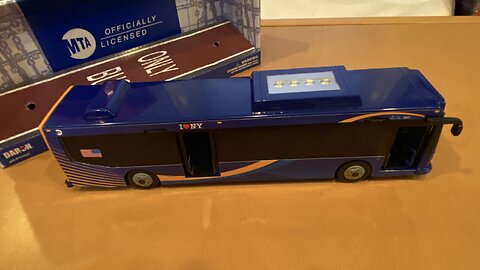 Look at @ Daron MTA 11 inch Single Bus in New Blue Livery Friction Rolling New York City NYC Driver