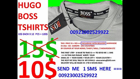 Hugo boss original ribbon tshirts 10$ each , with including delivery USA UK ALL EUROPE at your home