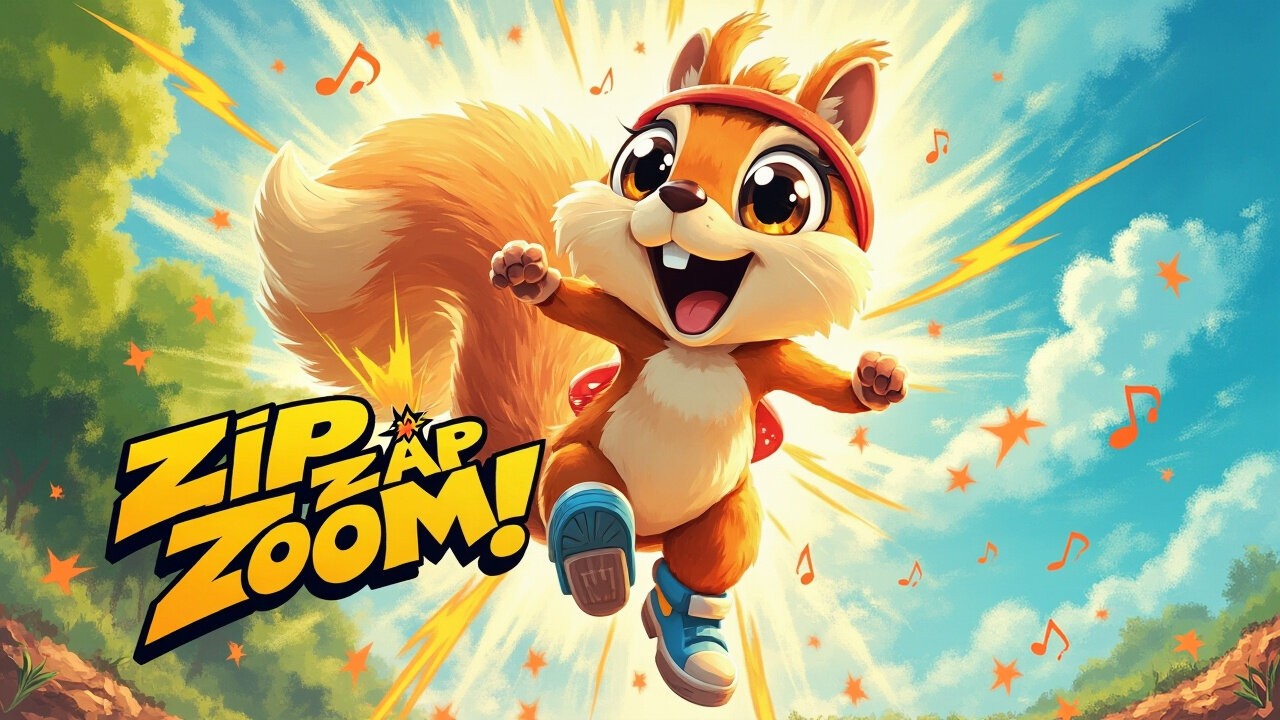 Zip Zap Zoom! 🐿️ Fast-Paced Squirrel Dance Song for Kids