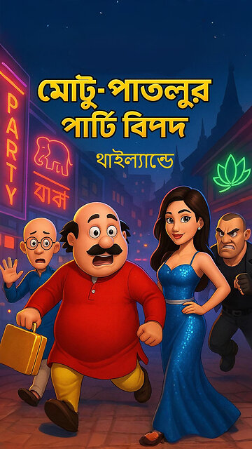 থাইল্যান্ডে মোটু-পাতলুর পার্টি বিপদ | 3D বাংলা কার্টুন | Motlu Patlu Comedy Adventure 2025