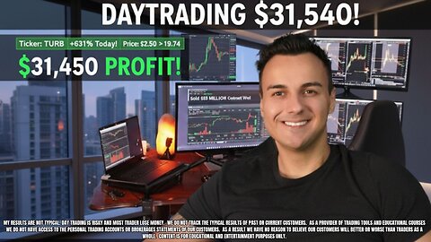 $31,450 Profit Day Trading a Stock Up 631% 🚀 | $2.50 → $19.74 on $53M Contract!