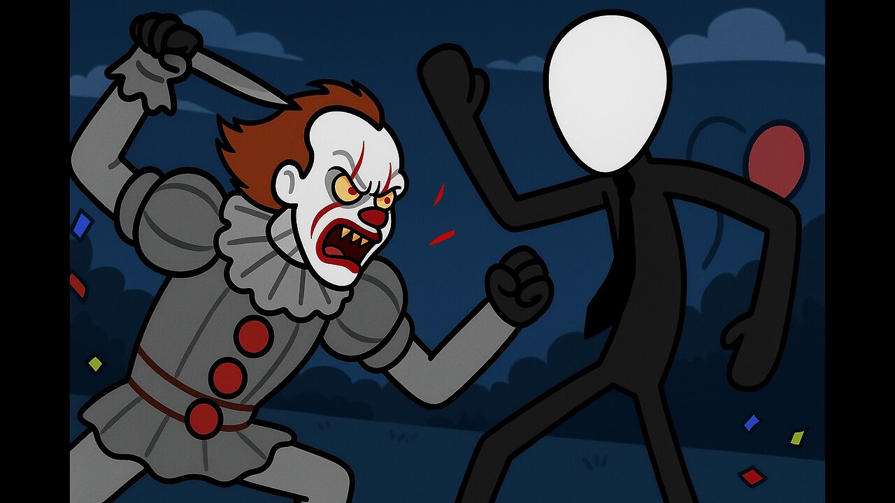 Pennywise vs Slenderman, who would win #pennywise #slenderman #fight