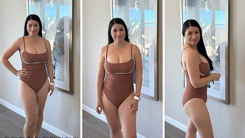 One piece tummy control swimsuit