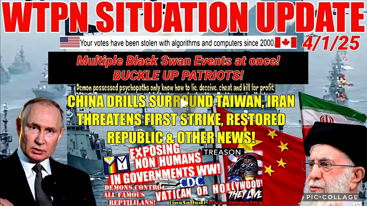 Iran threatens first strike on Diego Garcia, China surrounds Taiwan, Black swan events coming.