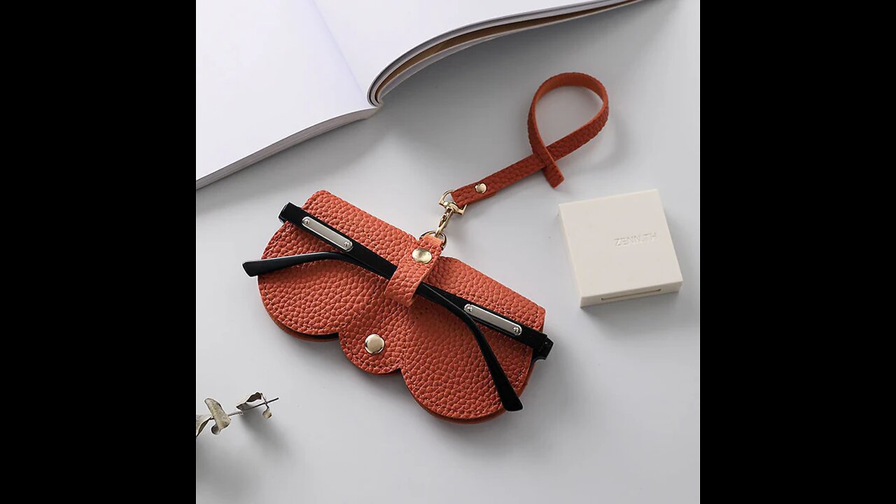 Soft Leather Portable Eyeglass Storage Pouch