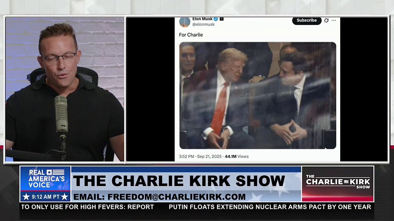 Elon Musk Back stage at the TURNING POINT...