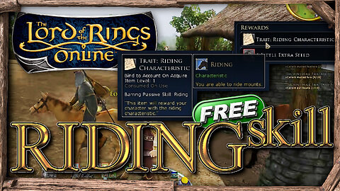 LOTRO - Riding Skill Ingyen és Első Ló Vásárlás (2025)