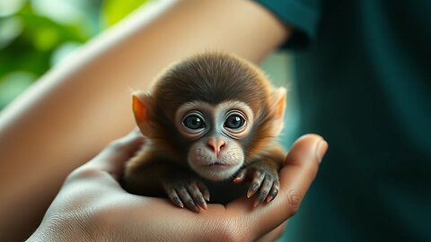 Adorable MONKEY Mom's Precious Cuddle Time!