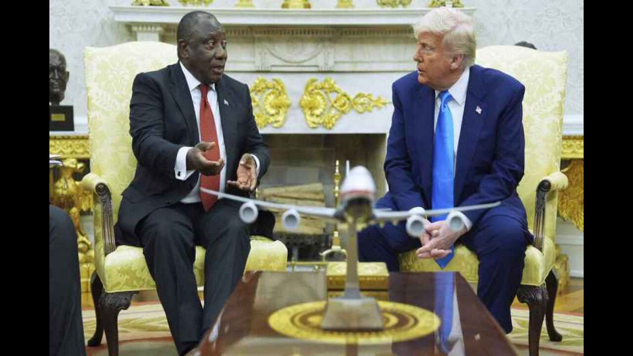 Powerful President Trump Chokes the South African President