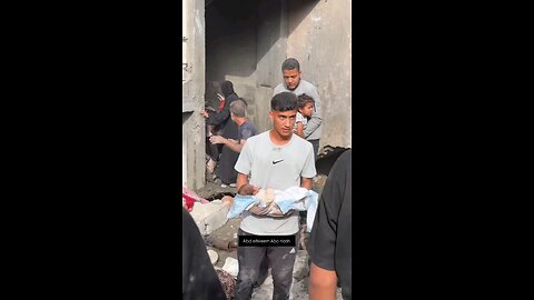 Several infants survived an Israeli strike that hit their home in the Jabalia refugee camp in Gaza.