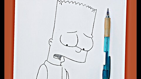 how to draw Bart simpson cartoon by easy steps