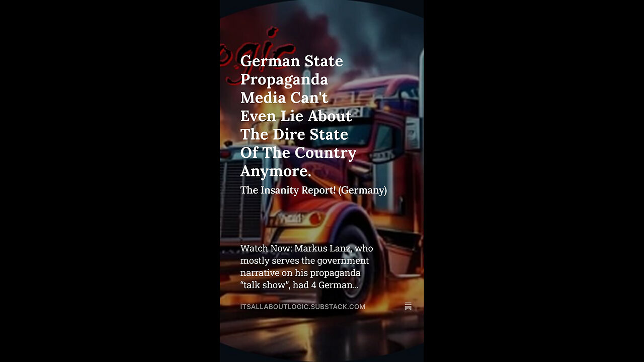 German State Propaganda Media Can't Even Lie About The Dire State Of The Country Anymore.