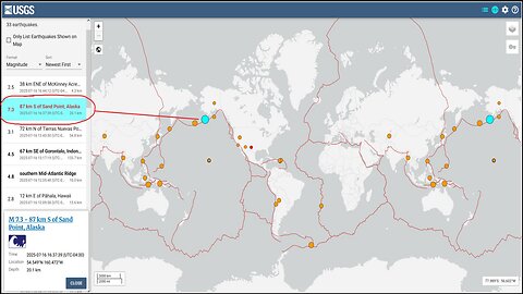 7.4 (TRUE MAGNITUDE) EARTHQUAKE IN ALASKA!!!!!!!! TSUNAMI 'WARNING'!!!