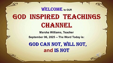 God Can Not, Will Not and Is Not