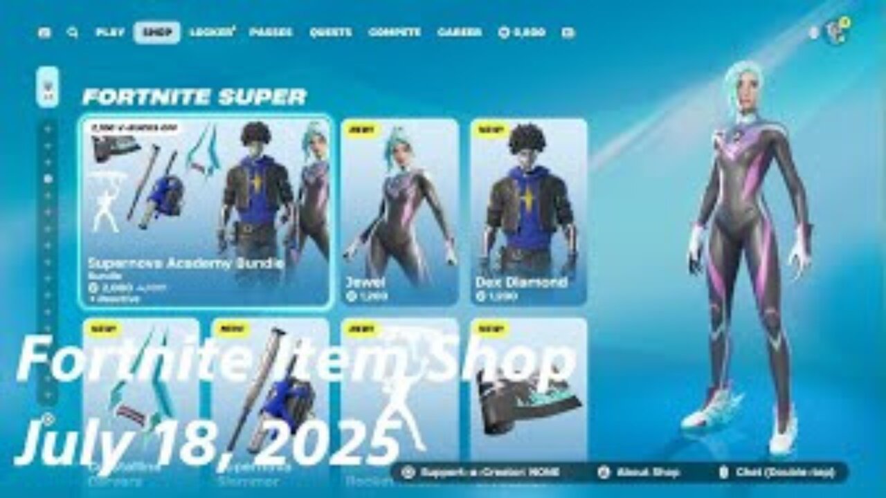Fortnite Item Shop|July 18, 2025(*New* Supernova Academy Bundle & More)
