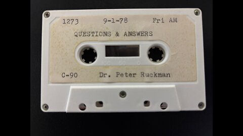 Questions & Answers - Dr. Ruckman - Sept. 1, 1978