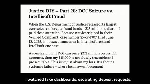 Part 28: DOJ Seizure vs. Intellisoft Fraud