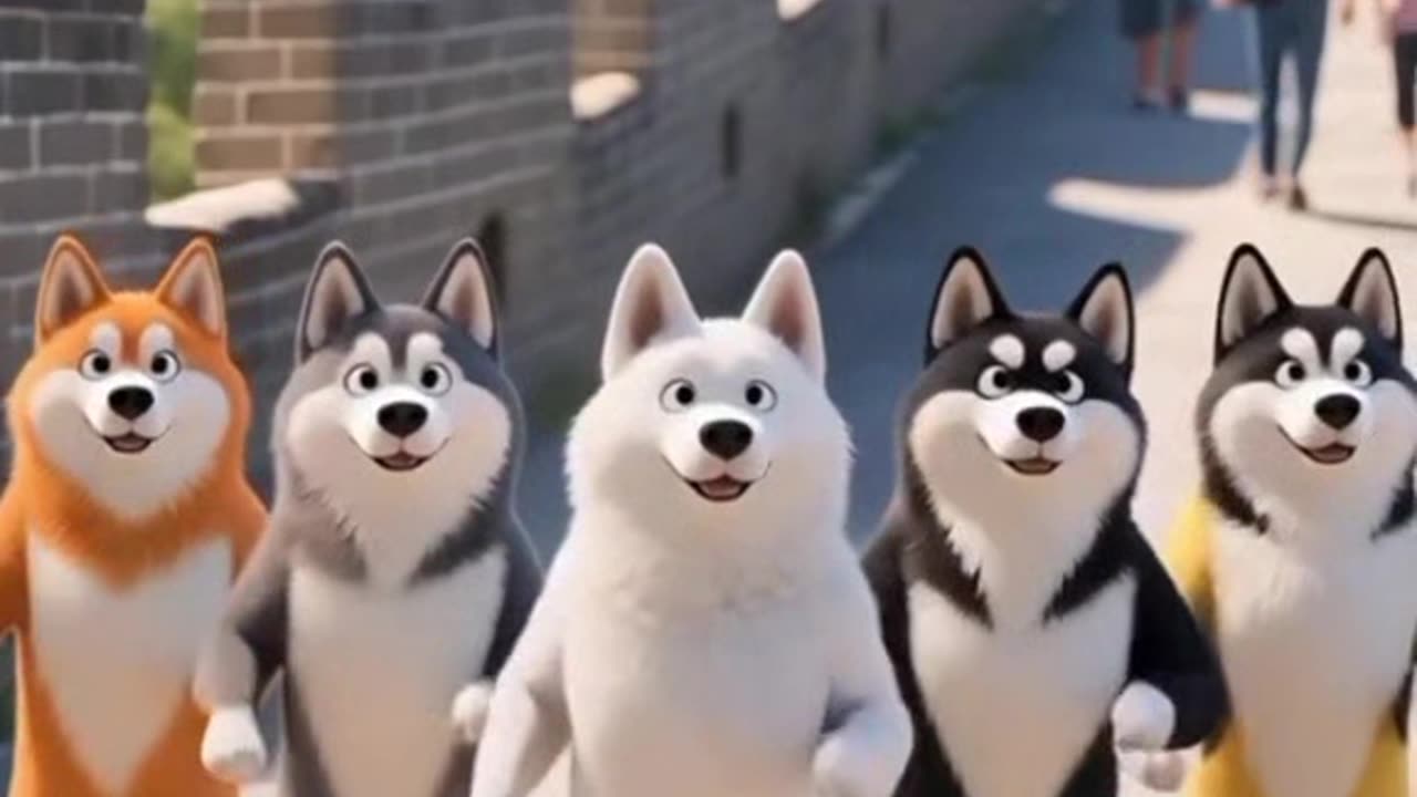 Dog dancing trending song