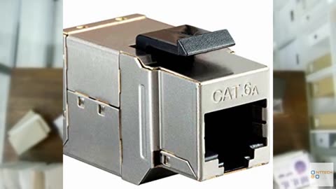 Monoprice Shielded Straight Through Cat6A RJ45 Keystone in-Line Coupler - 10G, U