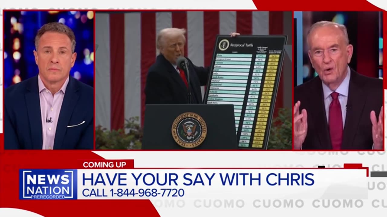 'That's Just Bull': Bill O'Reilly, Chris Cumo Duke It Out Over Trump's Global Tariffs