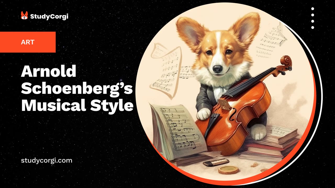 Arnold Schoenberg's Musical Style - Research Paper Example