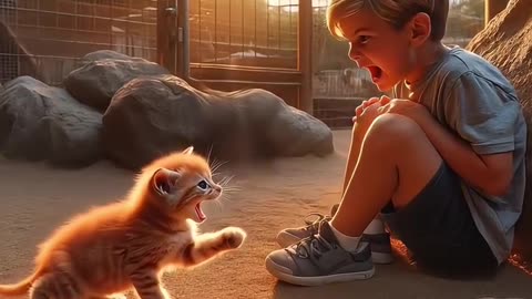 The Kitten and the Baby Otter