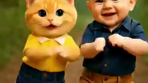 Cat Funny Dance 😂 #shorts #cute #funny #cat #catvideos #dance #viralshorts #ai #cartoon #ytshorts