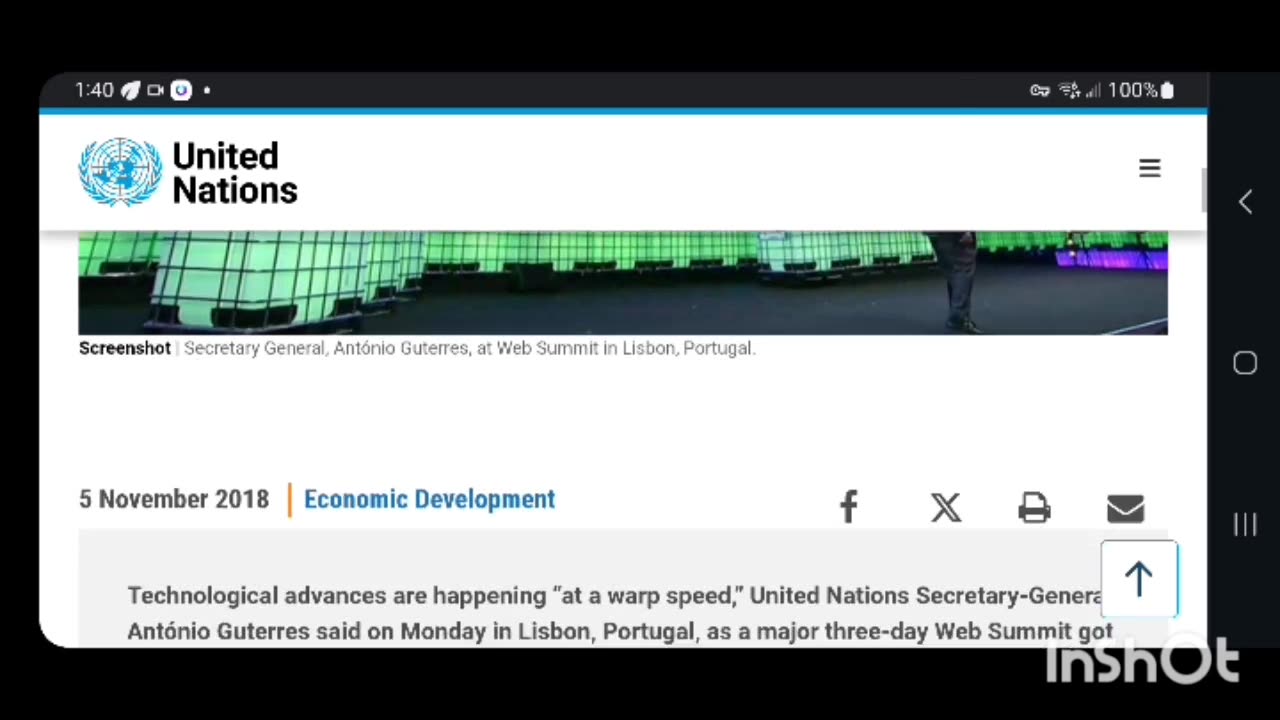 "WARP SPEED" A TERM COINED BY THE SECRETARY GENERAL OF THE UNITED NATIONS IN 2018!