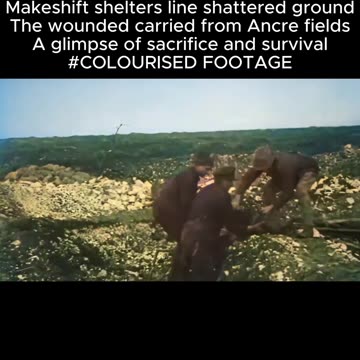 Wounded British soldiers aided in trenches after the Battle of Ancre 1916