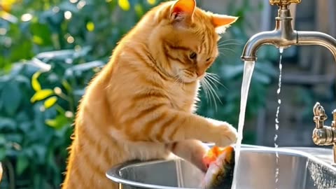 Master Cat made two simple dishes today.