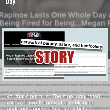 Fact Check: Megan Rapinoe Was NOT Fired From ESPN After 'One Whole Day'