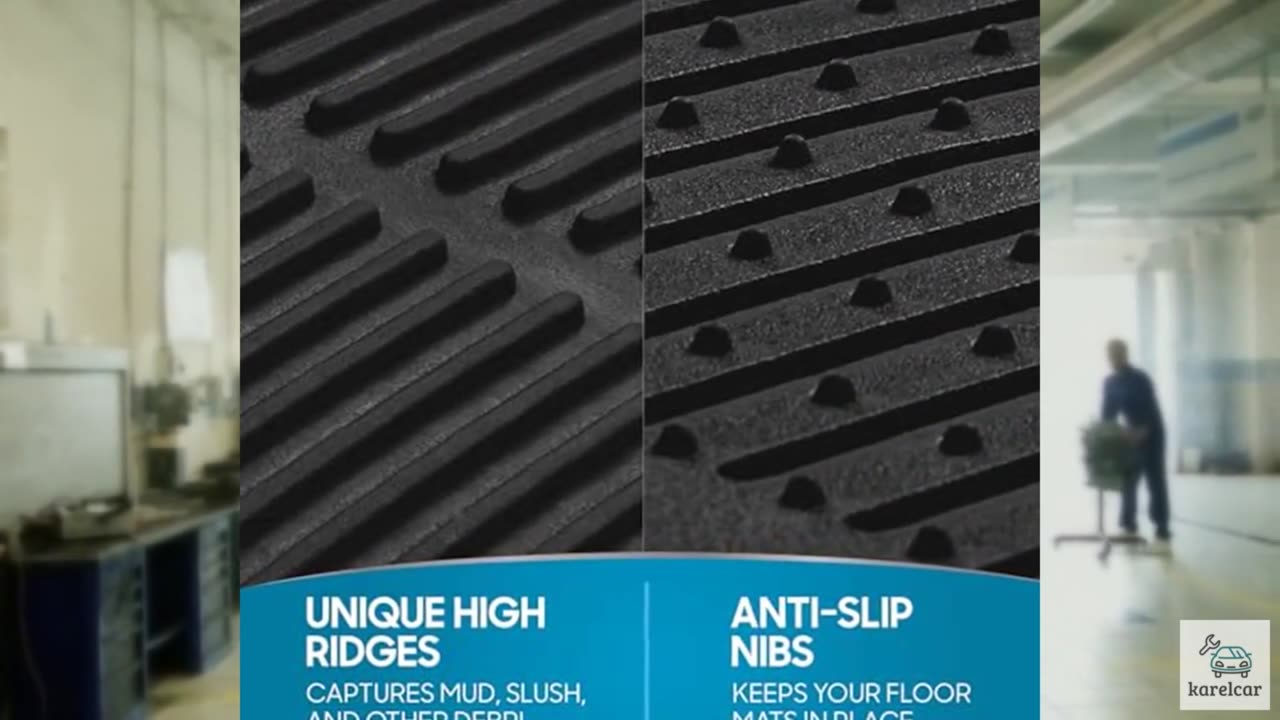 BDK Floor Mats, 4-Piece All-Weather Car Mat with Universal Fit Design, Durable R