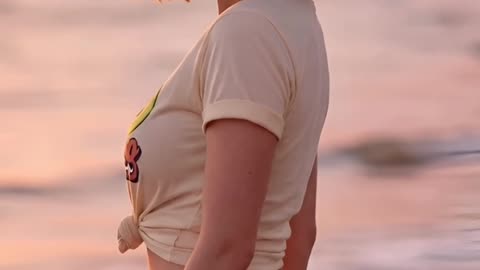 Did this sunset glow make my bikini look even better or is it just you watching? #beachvibes