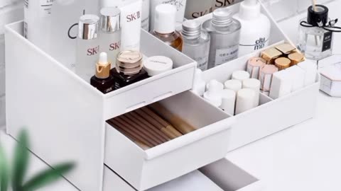 Makeup Storage Box | White Drawer Organizer for Skincare & Cosmetics (54% OFF)