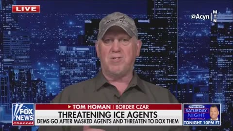 Border Czar Tom Homan brings in the DOJ for threats on ICE Agents