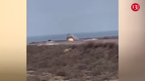 Video footage shared by passengers from inside the crashed plane in which 38 people died