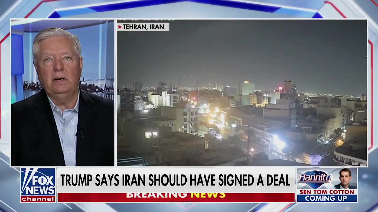 Senator Lindsey Graham calls for regime change in Iran