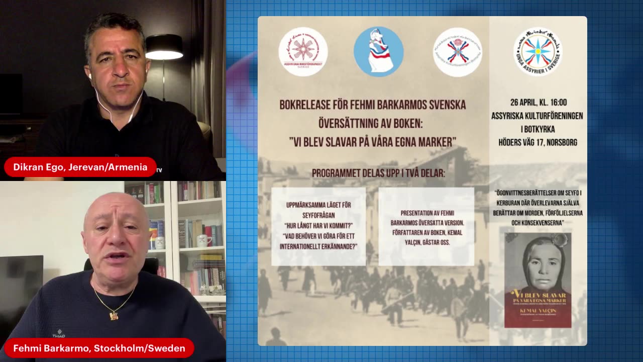 Live interview with Fehmi Barkarmo about the book "We Became Slaves on Our Own Lands"