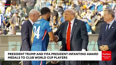 WATCH: President Trump Awards Medals To Players At Club World Cup Final