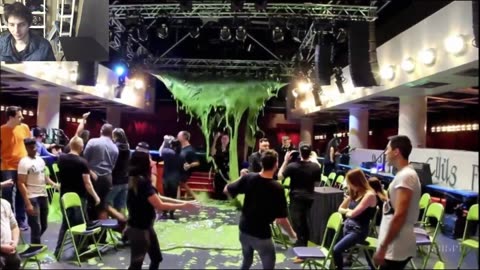 The Large Green Slime Spill At A Concert Venue Fake Funny Parody Video