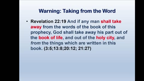 Bible Teaching: Revelation 22 Conclusion