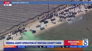 Federal agents & demonstrators clash during ICE raid at Ventura County, Calif. farm