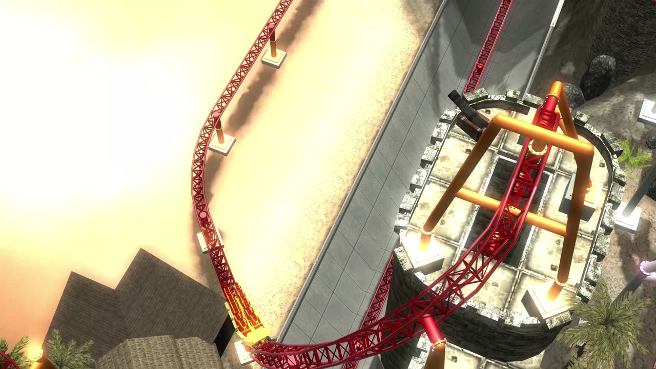 RCT3: Blackheart's Cove "Xiuhtecuhtli" Launch Coaster POV/Showcase
