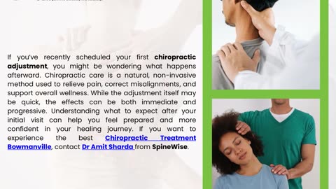 What To Expect After Your First Chiropractic Adjustment