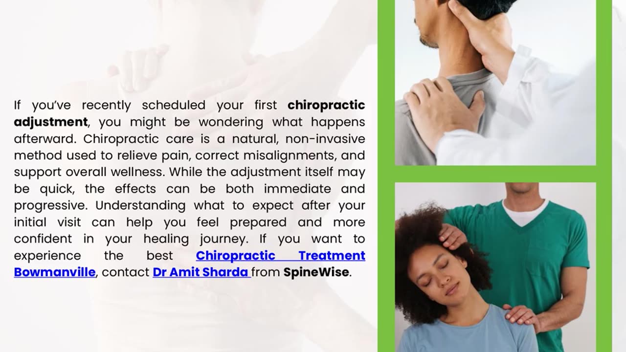 What To Expect After Your First Chiropractic Adjustment
